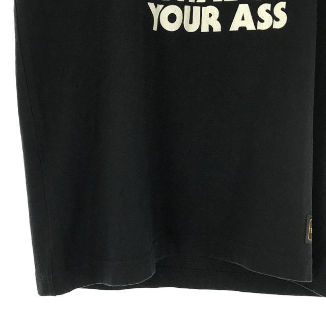 NEIGHBORHOOD(ネイバーフッド)の【美品】  NEIGHBOR HOOD / ネイバーフッド | METAL UP YOUR ASS イーグル プリント Tシャツ | S | ブラック | メンズ メンズのトップス(Tシャツ/カットソー(半袖/袖なし))の商品写真