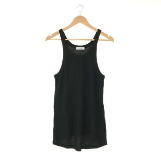 マディソンブルー(MADISONBLUE)の【新品】  MADISON BLUE / マディソンブルー | 2021SS | LOOSE FIT TANK - TOP HARD TWIST ルーズフィット タンクトップ | 00(XS) | ブラック | レディース(シャツ/ブラウス(半袖/袖なし))