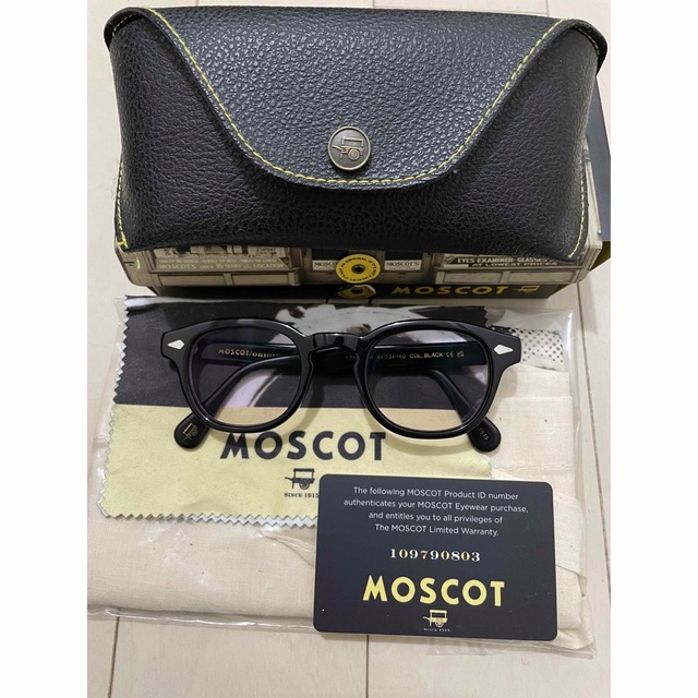 MOSCOT LEMTOSH BLACK "44"ファッション小物