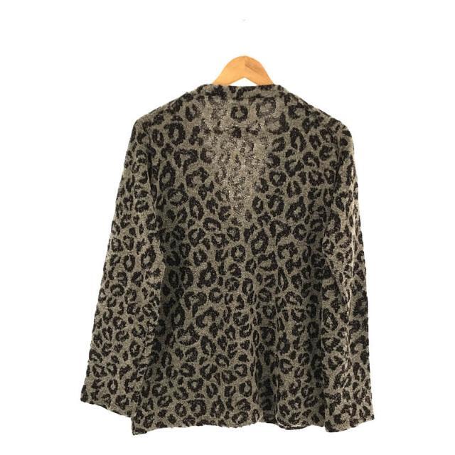 Needles(ニードルス)の【美品】  Needles / ニードルス | 2020AW | ×Charcoal TOKYO 別注 V Neck Cardigan Leopard Knit Jq ジャガード レオパードカーディガン | S | グレー | メンズ メンズのトップス(カーディガン)の商品写真