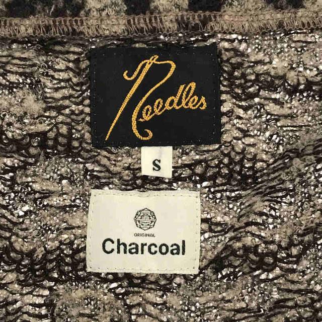 Needles(ニードルス)の【美品】  Needles / ニードルス | 2020AW | ×Charcoal TOKYO 別注 V Neck Cardigan Leopard Knit Jq ジャガード レオパードカーディガン | S | グレー | メンズ メンズのトップス(カーディガン)の商品写真