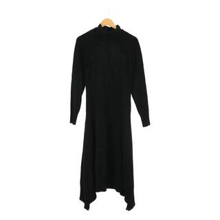 サカイ(sacai)のsacai / サカイ | 2019AW | Wool Jersey Dress ウール ジャージー ドレス サテン ドッキング バック ギャザー ワンピース | 1 | ブラック | レディース(ロングワンピース/マキシワンピース)