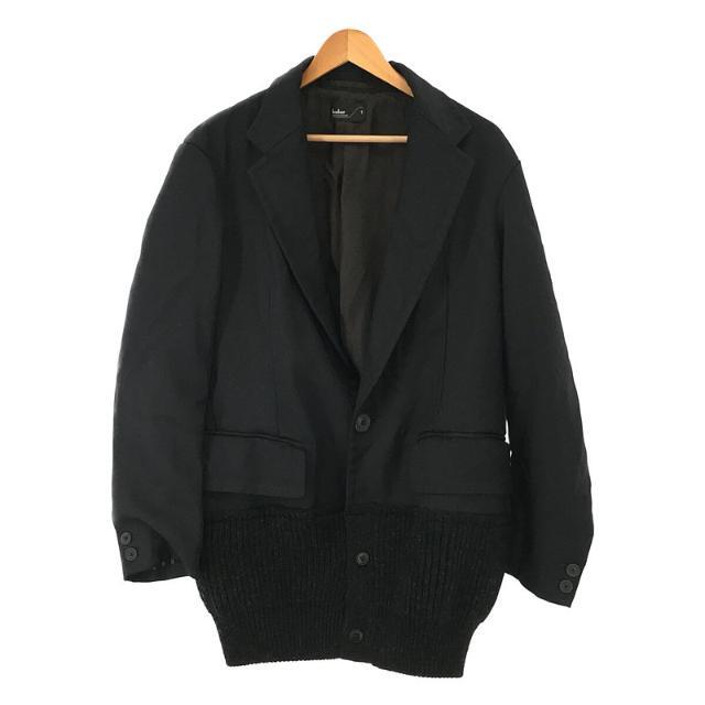 kolor(カラー)の【美品】  kolor / カラー | ドッキング ニット 切替 シングルブレスト PE ヘヴィツイル JACKET | 1 | ネイビー/ブラック | メンズ メンズのジャケット/アウター(その他)の商品写真