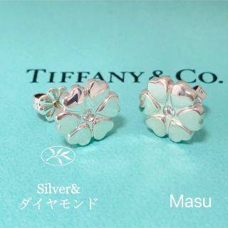 美品 TIFFANY&Co.ティファニーハートフラワーダイヤモンドピアス