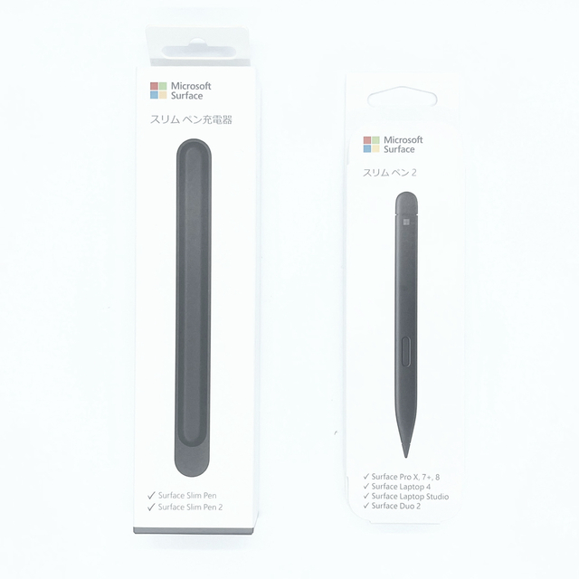 Surface slim pen 2 ブラック 充電ケースセット スリムペン