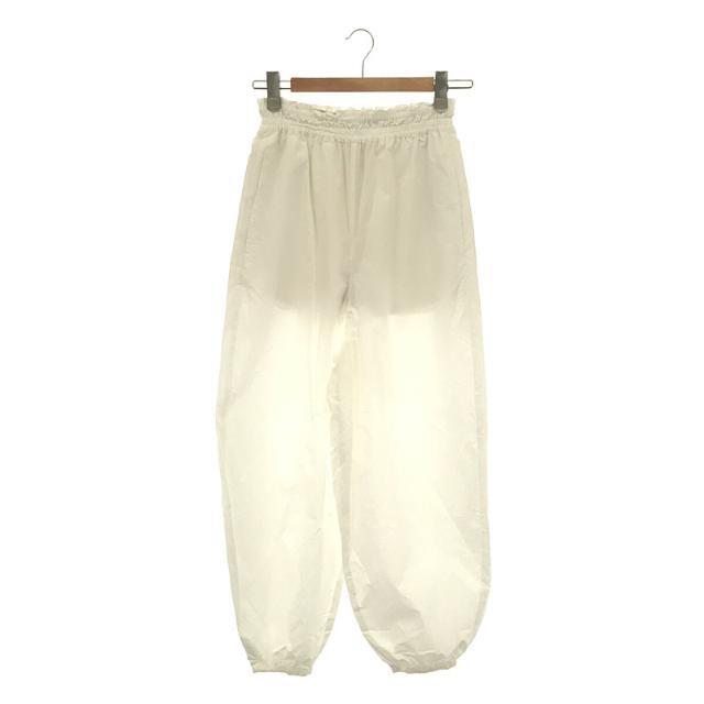 【新品】  ENFOLD / エンフォルド | 2022SS | Washed タイプライター センター プレス egg PANTS ペチパンツ付き | 38 | WHITE | レディース