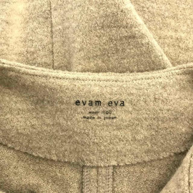 evam eva(エヴァムエヴァ)のevam eva / エヴァムエヴァ | press wool coat ノーカラー プレスウールコート | 1 | ナチュラル | レディース レディースのジャケット/アウター(その他)の商品写真