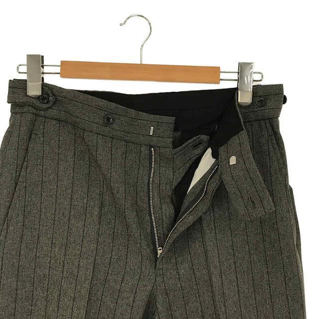 【新品】 Needles / ニードルス | 2021AW | Side Tab Trouser - Stripe Poly Cloth gray  スラックス トラウザーズ パンツ | M | グレー | メンズ