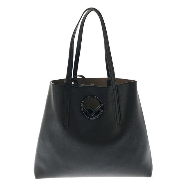 【美品】  FENDI / フェンディ | 8BH348 ポーチ付き エフ イズ ロゴ  レザー トートバッグ 保存袋有 | ブラック | レディース底角汚れ