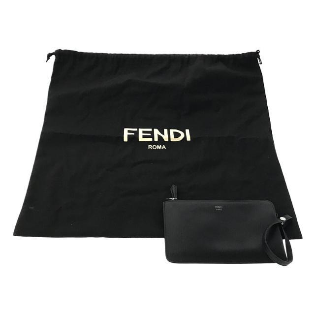 【美品】  FENDI / フェンディ | 8BH348 ポーチ付き エフ イズ ロゴ  レザー トートバッグ 保存袋有 | ブラック | レディース