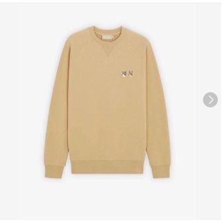 メゾンキツネ(MAISON KITSUNE')の【専用】キツネ ダブルフォックスヘッド クラシック スウェットシャツ ベージュ(トレーナー/スウェット)