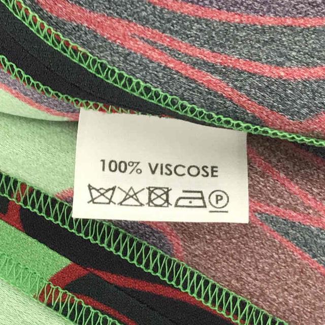 DRIES VAN NOTEN(ドリスヴァンノッテン)の【新品】  DRIES VAN NOTEN / ドリスヴァンノッテン | 2020SS | Viscose  ビスコース 100％ 総柄 アイリス Vネック ロング ドレス ワンピース | 36 | グリーン | レディース レディースのワンピース(ロングワンピース/マキシワンピース)の商品写真