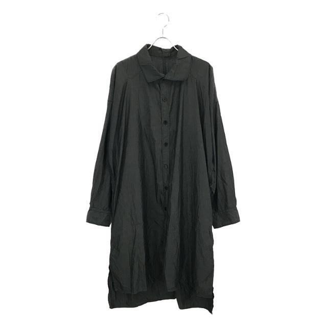 【美品】  YOHJI YAMAMOTO POUR HOMME / ヨウジヤマモトプールオム | 2018AW | 環縫いシャンブレー 衿マチ付環縫い ロングシャツ | 1 | グレー | メンズ