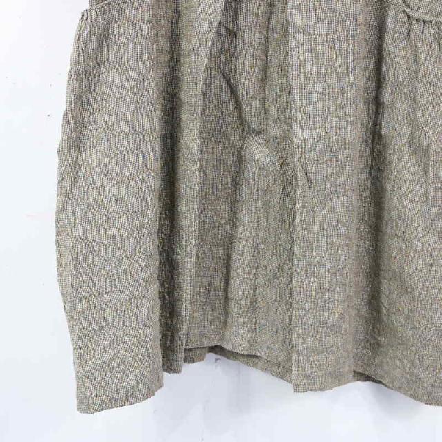 mina perhonen(ミナペルホネン)のmina perhonen / ミナペルホネン | 2012SS | shimmer リネンスカート | 38 | ライドブラウン レディースのスカート(ひざ丈スカート)の商品写真