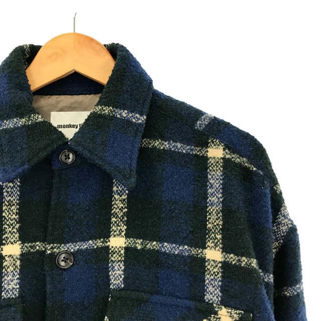【美品】 monkey time / モンキータイム | MT CHK OV/SZD SHT JKT ウール チェック CPO シャツ ジャケット | L | ブルー | メンズ