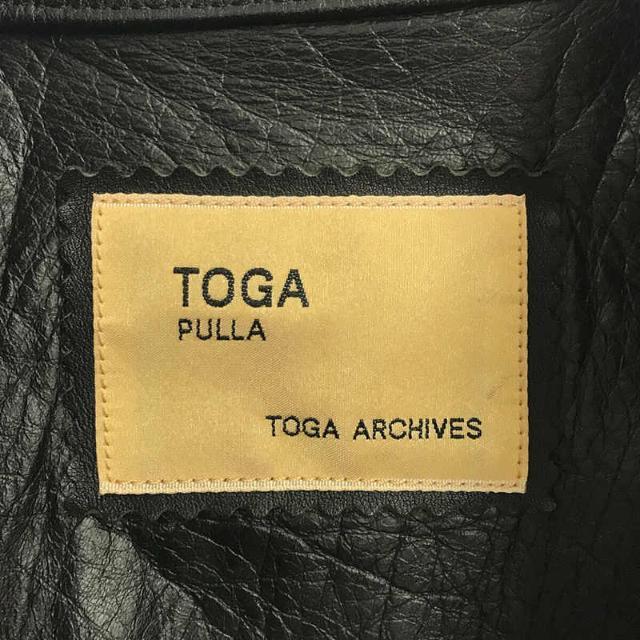 【美品】  TOGA PULLA / トーガプルラ | キルティングショルダー レザー ライダース ジャケット | M | ブラック | レディース レディースのジャケット/アウター(その他)の商品写真