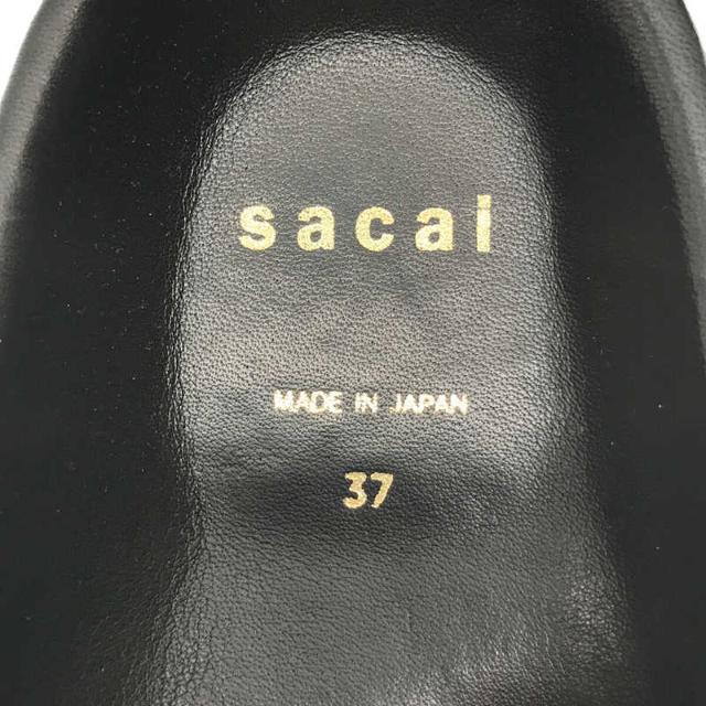 sacai(サカイ)の【新品】  sacai / サカイ | Vibramソール チェック 3連リボン レザー サンダル 箱・保存袋有 | 37 | グレー/ブラック | レディース レディースの靴/シューズ(サンダル)の商品写真