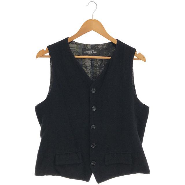 GEOFFREY B.SMALL / ジェフリー Bスモール | handmade 19th century s-b 5-button tailored waistcoat カシミヤ ジレ ベスト | ブラック | メンズ