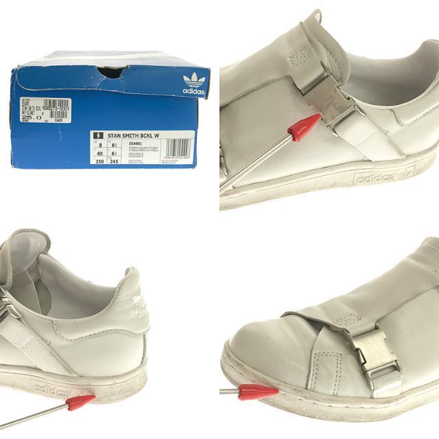 adidas(アディダス)の【美品】  adidas / アディダス | STAN SMITH BCKL W EE4881 バックル レザースリッポン ローカット スニーカー | 25 | ホワイト | レディース レディースの靴/シューズ(スニーカー)の商品写真