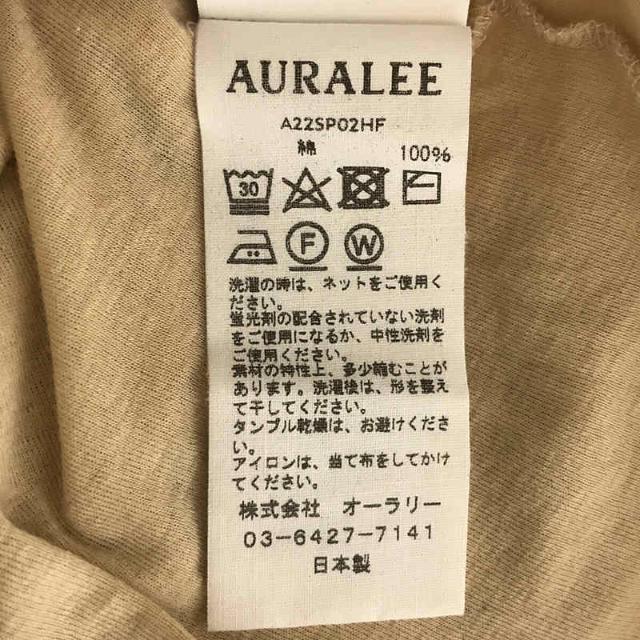 AURALEE(オーラリー)のAURALEE / オーラリー | 2022SS | GIZA SUPER HIGH GAUGE SHEER RIB L/S TEE ギザスーパーハイゲージシアーリブロングスリーブティー カットソー | 1 | ベージュ | レディース レディースのトップス(Tシャツ(長袖/七分))の商品写真