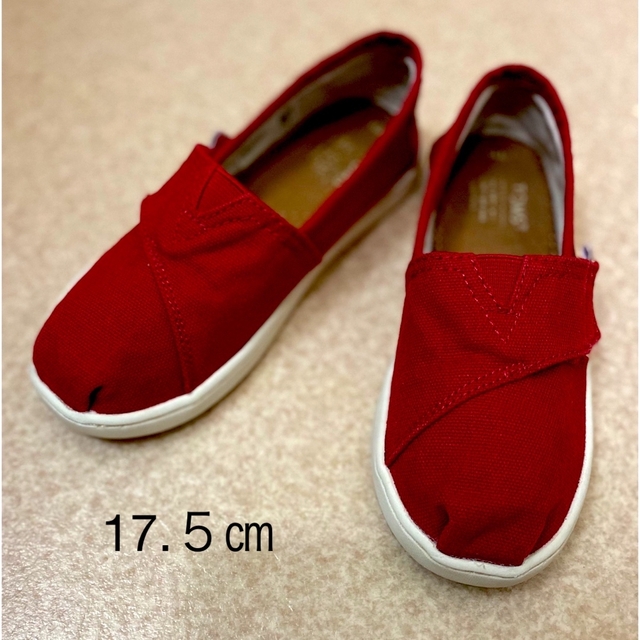 TOMS(トムズ)のTOMSトムス  ALPARGATA (Red Canvas) 17.5㎝ キッズ/ベビー/マタニティのキッズ靴/シューズ(15cm~)(スニーカー)の商品写真