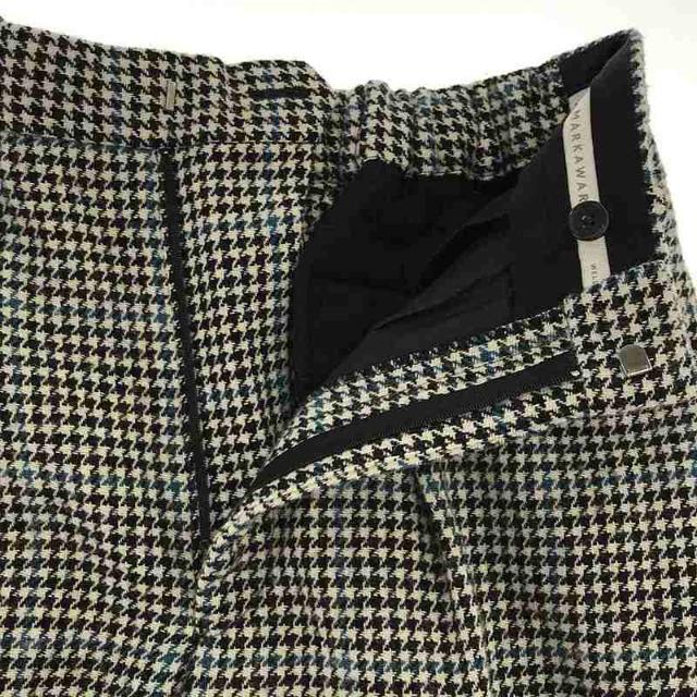 MARKAWEAR(マーカウェア)のMARKAWARE / マーカウェア | CLASSIC FIT TROUSERS CHECK PANTS 千鳥格子柄 ウール テーパード イージー スラックス パンツ | 1 | ホワイト / ブラック / ブルー | メンズ メンズのパンツ(その他)の商品写真