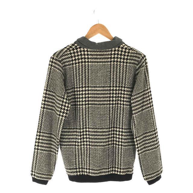 FRANK LEDER / フランクリーダー | Dogtooth Wool ドッグトゥース ウール ショールカラー カーディガン | XS | Black & White | レディース