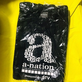 a nation Tシャツ　黒　  A-nation 公式グッズ ロゴTシャツ(ミュージシャン)