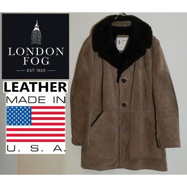 341 LONDONFOG USA製 XL ギャングコート スウェード ボア