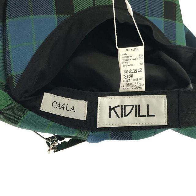 【新品】  KIDILL / キディル | 2022AW | × CA4LA カシラ 別注 Metal Badges Casquette メタル バッジ キャスケット | F | Blue Tartan Check | メンズ メンズの帽子(その他)の商品写真