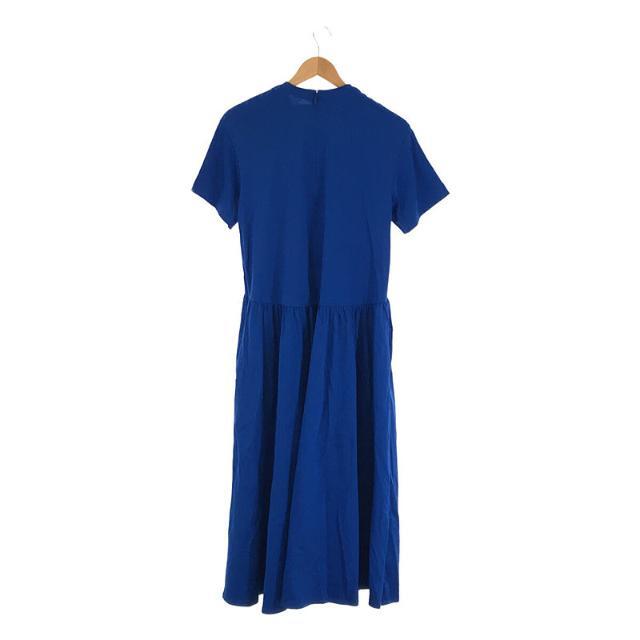 【美品】  LE CIEL BLEU / ルシェルブルー | 2022SS | Pearl Detail Jersey Dress パール ディティール ジャージー ドレス ギャザー フレア ロング ワンピース | 36 | ブルー | レディース 3