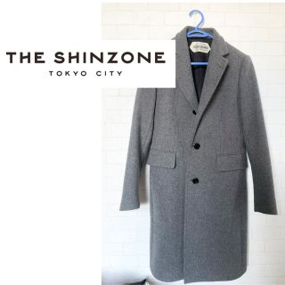 シンゾーン(Shinzone)のシンゾーン　チェスターコート グレー ロングコート(チェスターコート)