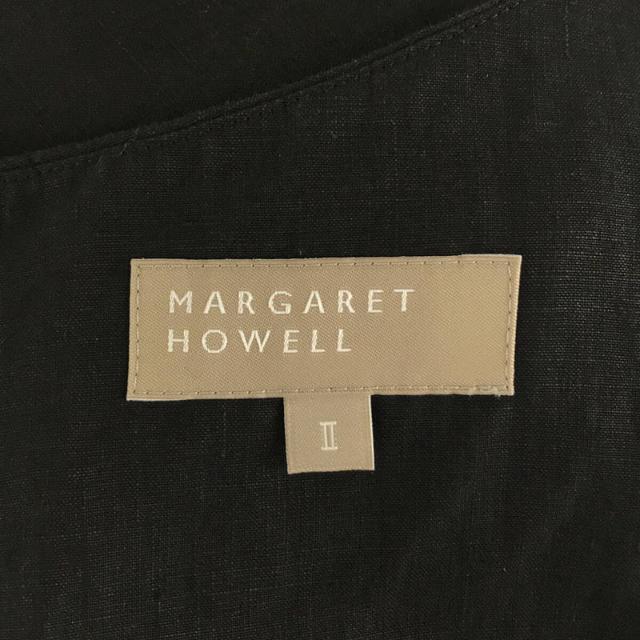 MARGARET HOWELL(マーガレットハウエル)の【美品】  MARGARET HOWELL / マーガレットハウエル | 2021SS | DENSE FINE LINEN  リネン ノースリーブ ロング ワンピース | 2 | ブラック | レディース レディースのワンピース(ロングワンピース/マキシワンピース)の商品写真