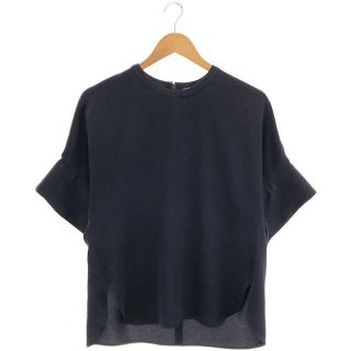 ベイジ(BEIGE,)の【美品】  BEIGE， / ベイジ | トリアセテート ポリエステル クルーネック バックジップ プルオーバー ブラウス | 4 | ネイビー | レディース(シャツ/ブラウス(長袖/七分))