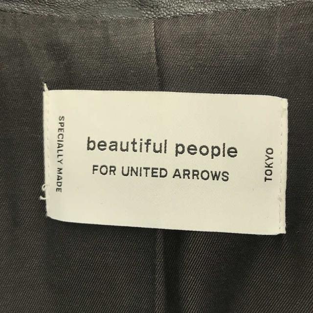 beautiful people / ビューティフルピープル | UNITED ARROWS 別注 キッズ レザーライダースジャケット | 140 | ブラック | レディース