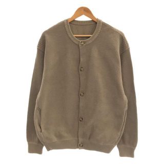 クレプスキュール(crépuscule )のCrepuscule / クレプスキュール | 2020AW | MOSS STITCH CREW CARDIGAN コットン 鹿の子編み モスステッチ クルーネック ニット カーディガン | 1 | BEIGE | メンズ(カーディガン)