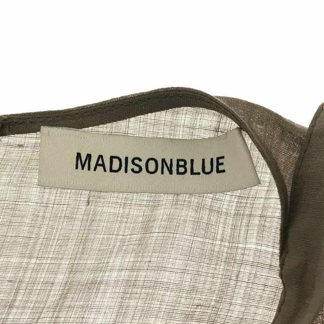 【新品】  MADISON BLUE / マディソンブルー | 2021SS | BALLOON SLEEVE BL RAMIE ラミー バルーンスリーブブラウス シャツ | 01 (S) | カーキ | レディース