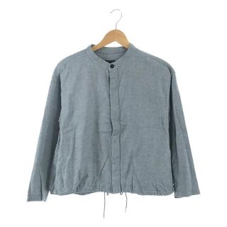 ビスクバイネストローブ(bisque by nest Robe)のbisque by nest Robe / ビスク バイ ネストローブ | コットン バンド カラー 比翼 シャツ ジャケット | F | グレー | レディース(シャツ/ブラウス(長袖/七分))