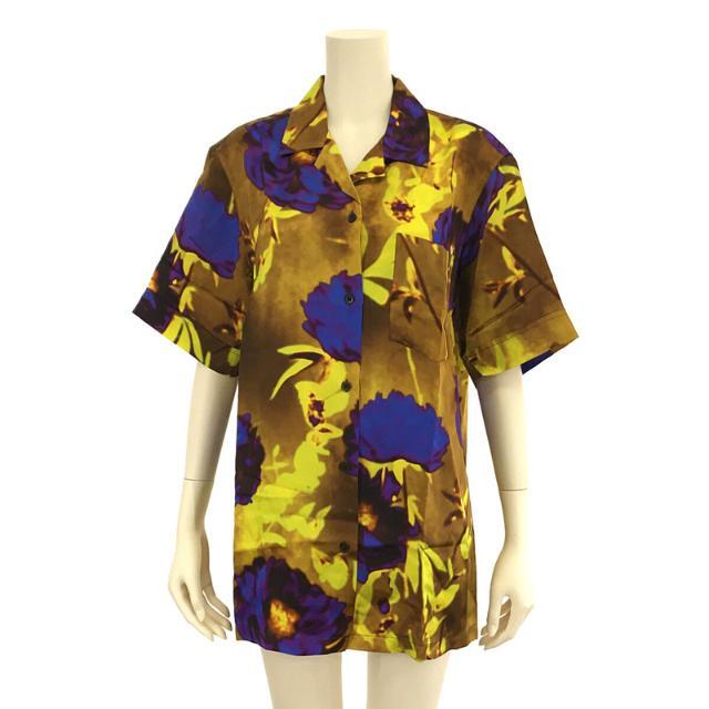 【新品】 DRIES VAN NOTEN / ドリスヴァンノッテン | 2021SS | × Len Lye レンライ シルク フラワー オープンカラー シャツ 開襟 花柄 | 36 | イエロー | レディース | フリマアプリ ラクマ