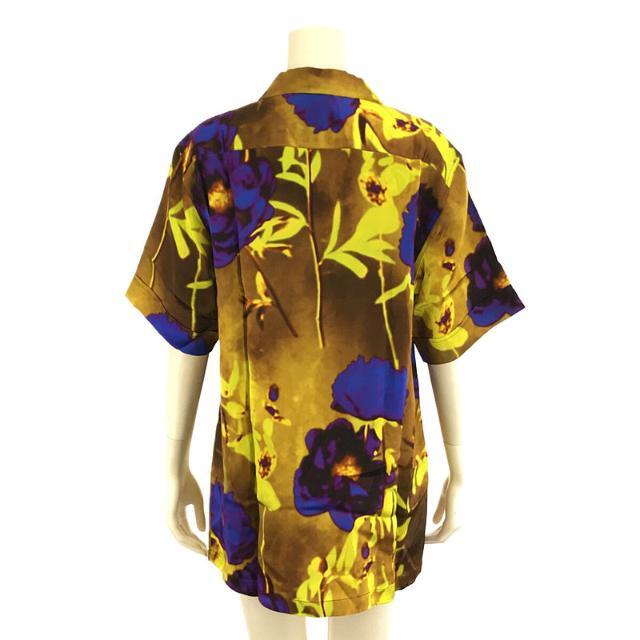 【新品】  DRIES VAN NOTEN / ドリスヴァンノッテン | 2021SS | × Len Lye レンライ シルク フラワー オープンカラー シャツ 開襟 花柄  | 36 | イエロー | レディース