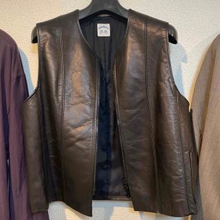 サンシー(SUNSEA)のsunsea leather vest(ベスト)