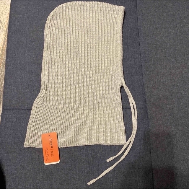 バラクラバ ニット帽 スヌード マフラー ネックウォーマー 防寒 グレー 韓国 レディースのファッション小物(ネックウォーマー)の商品写真