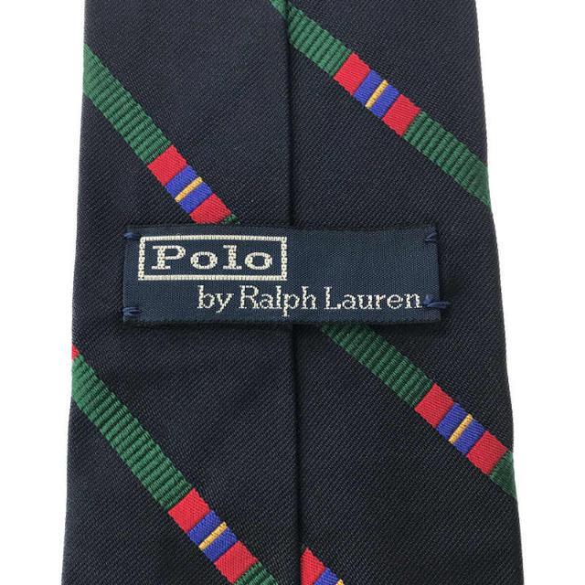 POLO RALPH LAUREN(ポロラルフローレン)のPOLO RALPH LAUREN / ポロラルフローレン | イタリア製 シルク マルチストライプ ネクタイ | ‐ | ネイビー メンズのファッション小物(ネクタイ)の商品写真