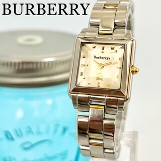 BURBERRY - 660 BURBERRY バーバリー時計　レディース腕時計　カットガラス　四角形