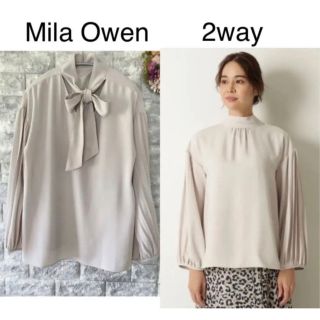 ミラオーウェン(Mila Owen)のギャザースリーブ2wayボウタイブラウス(シャツ/ブラウス(長袖/七分))