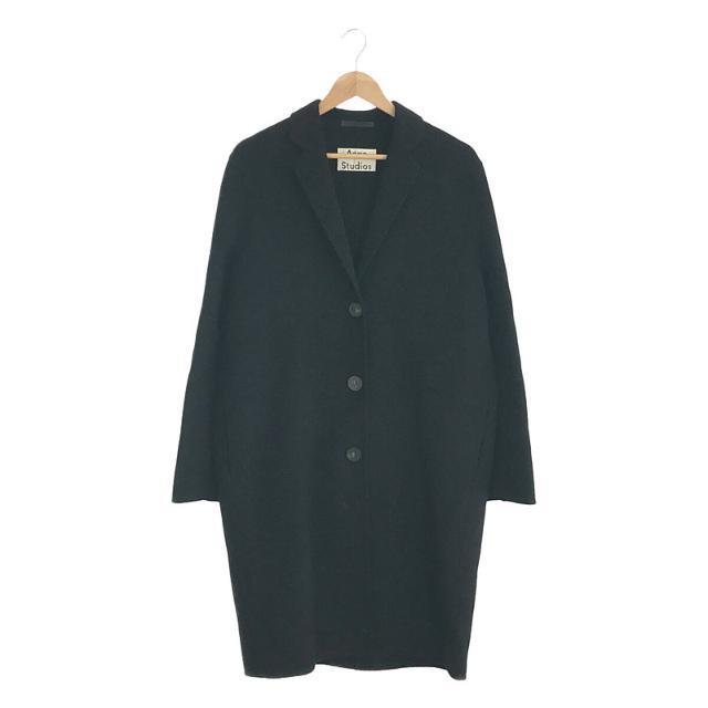 Acne Studios(アクネストゥディオズ)の【新品】  Acne Studios / アクネ ストゥディオズ | Single breasted Wool Coat ウール シングル ブレスト ロング チェスター コート カバー・ハンガー付属有 | 34 | ブラック | レディース レディースのジャケット/アウター(その他)の商品写真