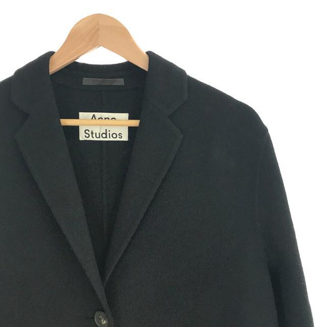 Acne Studios(アクネストゥディオズ)の【新品】  Acne Studios / アクネ ストゥディオズ | Single breasted Wool Coat ウール シングル ブレスト ロング チェスター コート カバー・ハンガー付属有 | 34 | ブラック | レディース レディースのジャケット/アウター(その他)の商品写真