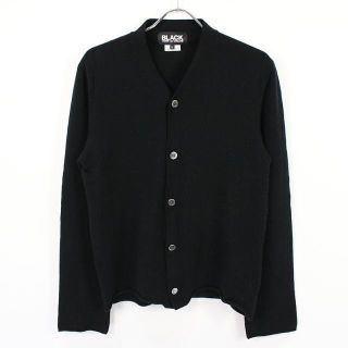 ブラックコムデギャルソン(BLACK COMME des GARCONS)のBLACK COMME des GARCONS / ブラックコムデギャルソン | ウールVネックカーディガン | L | ブラック | メンズ(カーディガン)