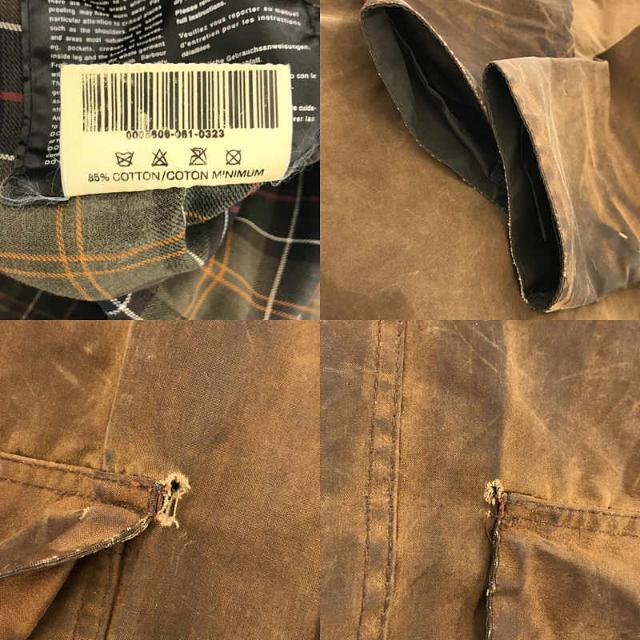 Barbour / バブアー | CLASSIC MOORLAND WAXED JACKET A821 裏地チェック チンストラップ付き クラシック ムーアランド ワックス オイルド ジャケット | C44 | ブラウン | メンズ