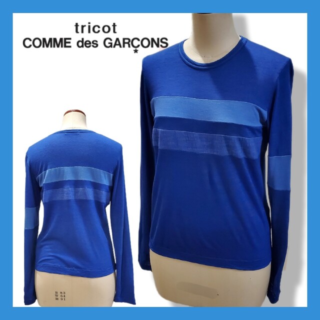 COMME des GARCONS(コムデギャルソン)のtricot COMME des GARCONS　ウール長袖カットソー　製品染め レディースのトップス(Tシャツ(長袖/七分))の商品写真